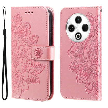 Seven-petal Flowers Embossing Leather Phone Case, For Tecno Spark 40 5G / Spark Go 5G 2025, For Tecno Spark 40C, For Tecno Pova 7 Pro 5G, For Tecno Pova 7 5G, For Tecno Spark 40 Pro+ 4G, For Tecno Spark 40 Pro  4G, For Tecno Spark 40 4G                ...
