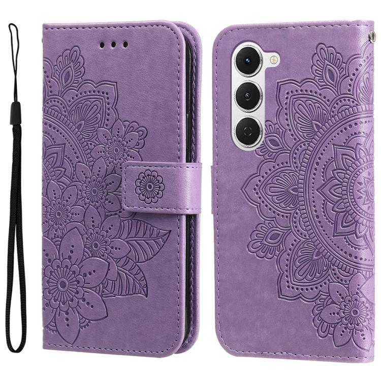 Seven-petal Flowers Embossing Leather Phone Case, For Tecno Spark 40 5G / Spark Go 5G 2025, For Tecno Spark 40C, For Tecno Pova 7 Pro 5G, For Tecno Pova 7 5G, For Tecno Spark 40 Pro+ 4G, For Tecno Spark 40 Pro  4G, For Tecno Spark 40 4G                ...