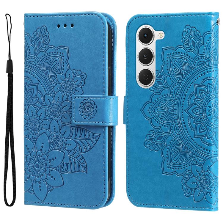 Seven-petal Flowers Embossing Leather Phone Case, For Tecno Spark 40 5G / Spark Go 5G 2025, For Tecno Spark 40C, For Tecno Pova 7 Pro 5G, For Tecno Pova 7 5G, For Tecno Spark 40 Pro+ 4G, For Tecno Spark 40 Pro  4G, For Tecno Spark 40 4G                ...