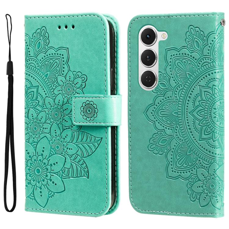 Seven-petal Flowers Embossing Leather Phone Case, For Tecno Spark 40 5G / Spark Go 5G 2025, For Tecno Spark 40C, For Tecno Pova 7 Pro 5G, For Tecno Pova 7 5G, For Tecno Spark 40 Pro+ 4G, For Tecno Spark 40 Pro  4G, For Tecno Spark 40 4G                ...
