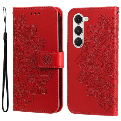 Seven-petal Flowers Embossing Leather Phone Case, For Tecno Spark 40 5G / Spark Go 5G 2025, For Tecno Spark 40C, For Tecno Pova 7 Pro 5G, For Tecno Pova 7 5G, For Tecno Spark 40 Pro+ 4G, For Tecno Spark 40 Pro  4G, For Tecno Spark 40 4G                ...