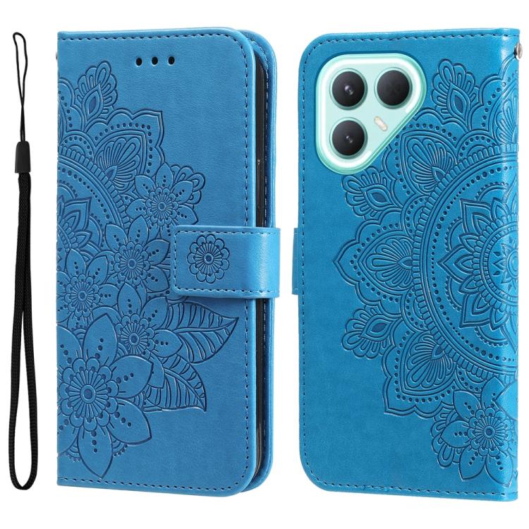 Seven-petal Flowers Embossing Leather Phone Case, For Tecno Spark 40 5G / Spark Go 5G 2025, For Tecno Spark 40C, For Tecno Pova 7 Pro 5G, For Tecno Pova 7 5G, For Tecno Spark 40 Pro+ 4G, For Tecno Spark 40 Pro  4G, For Tecno Spark 40 4G                ...