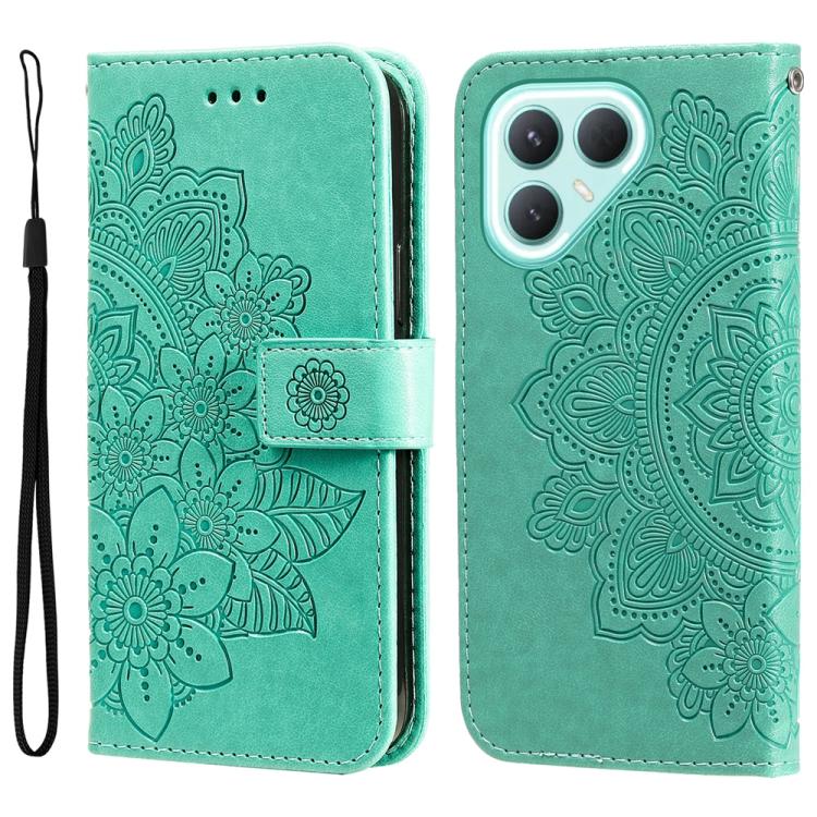 Seven-petal Flowers Embossing Leather Phone Case, For Tecno Spark 40 5G / Spark Go 5G 2025, For Tecno Spark 40C, For Tecno Pova 7 Pro 5G, For Tecno Pova 7 5G, For Tecno Spark 40 Pro+ 4G, For Tecno Spark 40 Pro  4G, For Tecno Spark 40 4G                ...