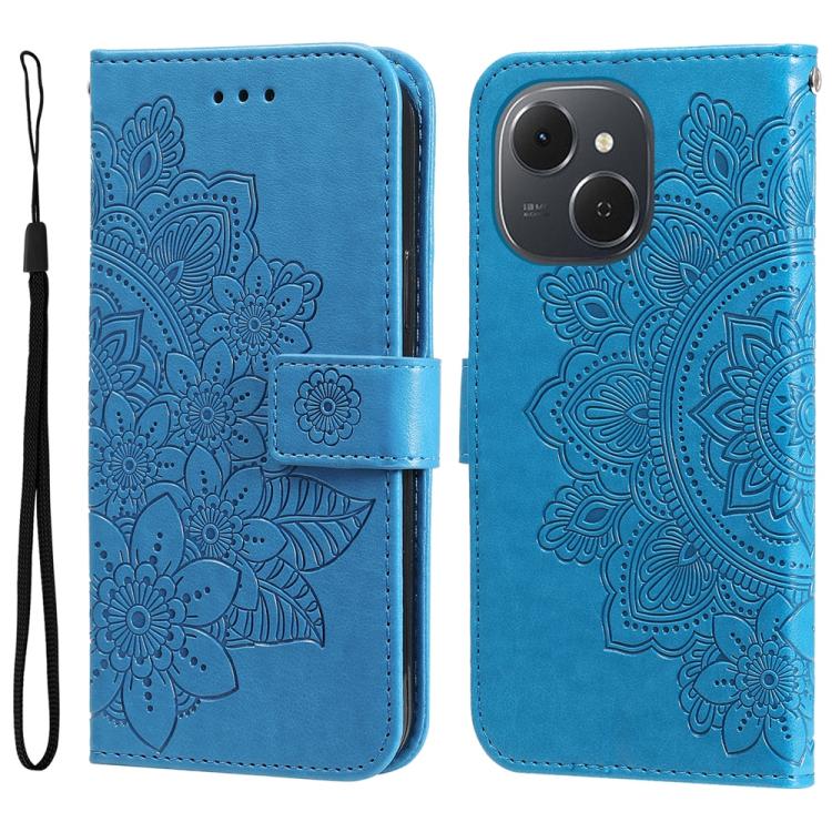 Seven-petal Flowers Embossing Leather Phone Case, For Tecno Spark 40 5G / Spark Go 5G 2025, For Tecno Spark 40C, For Tecno Pova 7 Pro 5G, For Tecno Pova 7 5G, For Tecno Spark 40 Pro+ 4G, For Tecno Spark 40 Pro  4G, For Tecno Spark 40 4G                ...