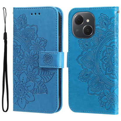 Seven-petal Flowers Embossing Leather Phone Case, For Tecno Spark 40 5G / Spark Go 5G 2025, For Tecno Spark 40C, For Tecno Pova 7 Pro 5G, For Tecno Pova 7 5G, For Tecno Spark 40 Pro+ 4G, For Tecno Spark 40 Pro  4G, For Tecno Spark 40 4G                ...