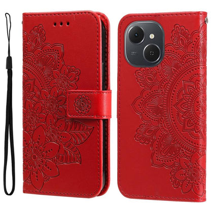 Seven-petal Flowers Embossing Leather Phone Case, For Tecno Spark 40 5G / Spark Go 5G 2025, For Tecno Spark 40C, For Tecno Pova 7 Pro 5G, For Tecno Pova 7 5G, For Tecno Spark 40 Pro+ 4G, For Tecno Spark 40 Pro  4G, For Tecno Spark 40 4G                ...