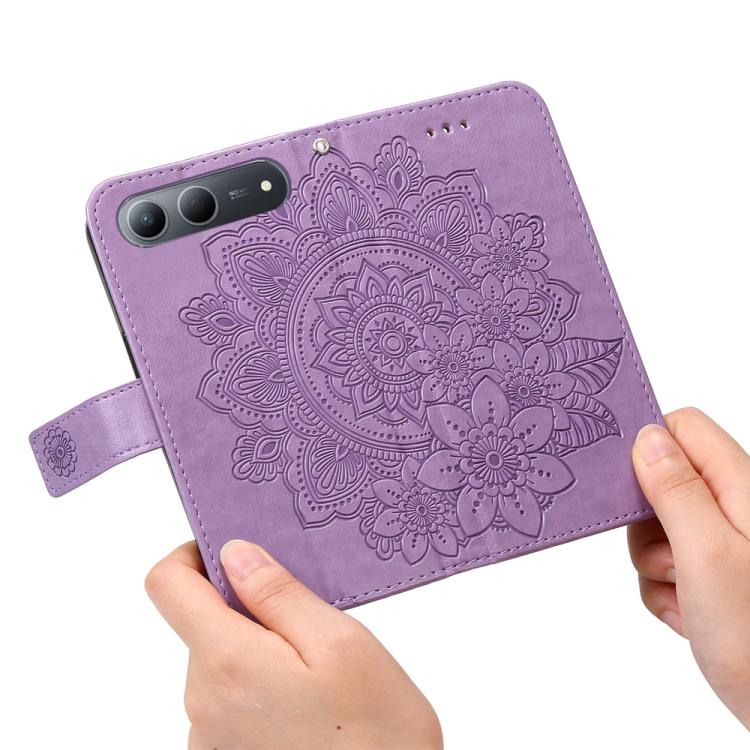 Seven-petal Flowers Embossing Leather Phone Case, For Tecno Spark 40 5G / Spark Go 5G 2025, For Tecno Spark 40C, For Tecno Pova 7 Pro 5G, For Tecno Pova 7 5G, For Tecno Spark 40 Pro+ 4G, For Tecno Spark 40 Pro  4G, For Tecno Spark 40 4G                ...