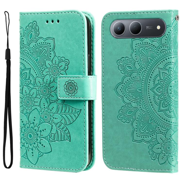 Seven-petal Flowers Embossing Leather Phone Case, For Tecno Spark 40 5G / Spark Go 5G 2025, For Tecno Spark 40C, For Tecno Pova 7 Pro 5G, For Tecno Pova 7 5G, For Tecno Spark 40 Pro+ 4G, For Tecno Spark 40 Pro  4G, For Tecno Spark 40 4G                ...