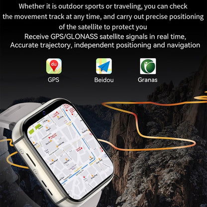 UNIWA DM66 4G Calling Smart Watch, 1.99 inch IPS Screen Android 9.0 Support WiFi GPS, 2GB+16GB, 4GB+64GB