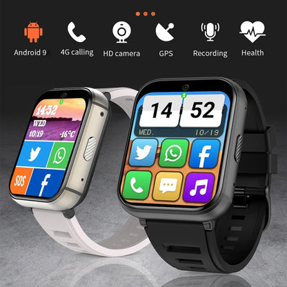 UNIWA DM66 4G Calling Smart Watch, 1.99 inch IPS Screen Android 9.0 Support WiFi GPS, 2GB+16GB, 4GB+64GB