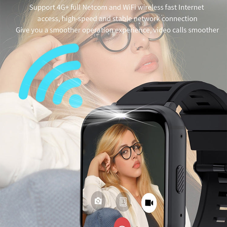 UNIWA DM66 4G Calling Smart Watch, 1.99 inch IPS Screen Android 9.0 Support WiFi GPS, 2GB+16GB, 4GB+64GB