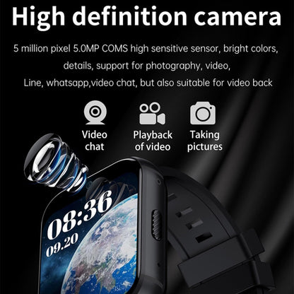UNIWA DM66 4G Calling Smart Watch, 1.99 inch IPS Screen Android 9.0 Support WiFi GPS, 2GB+16GB, 4GB+64GB
