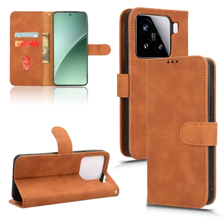 Skin Feel Magnetic Flip Leather Phone Case, For Xiaomi 15