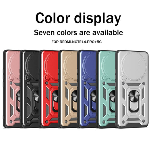 Sliding Camera Cover Design TPU+PC Phone Case, For Redmi Note 14 Pro+ 5G, For Redmi Note 14 Pro 5G, For Redmi 12 5G