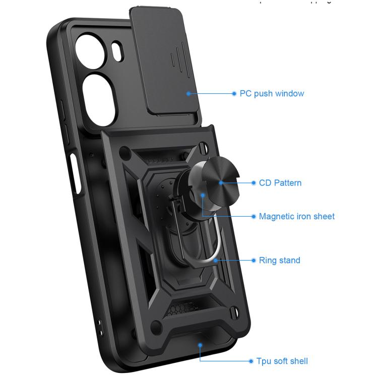 Sliding Camera Cover Design TPU+PC Phone Case, For Redmi A7 Pro 4G / Poco C85x, For Redmi Note 15 Pro+ 5G Global 163.3mm, For Redmi Note 15 5G / 4G Global 164mm, For Redmi Note 15 Pro 5G Global 163.6mm, For Redmi 15C 5G / 4G EU 173mm                   ...