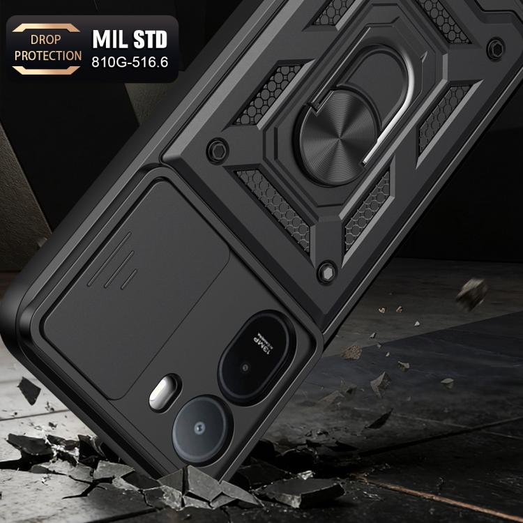 Sliding Camera Cover Design TPU+PC Phone Case, For Redmi A7 Pro 4G / Poco C85x, For Redmi Note 15 Pro+ 5G Global 163.3mm, For Redmi Note 15 5G / 4G Global 164mm, For Redmi Note 15 Pro 5G Global 163.6mm, For Redmi 15C 5G / 4G EU 173mm                   ...