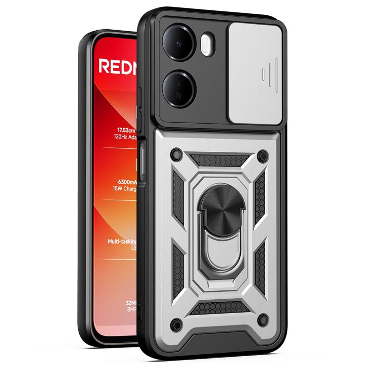 Coque de téléphone TPU+PC avec cache-caméra coulissant, Pour Redmi A7 Pro 4G / Poco C85x, Pour Redmi Note 15 Pro+ 5G Global 163.3mm, Pour Redmi Note 15 5G / 4G Global 164mm, Pour Redmi Note 15 Pro 5G Global 163.6mm, Pour Redmi 15C 5G / 4G EU 173mm