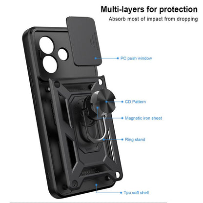 Sliding Camera Cover Design TPU+PC Phone Case, For Redmi Note 17 5G Global 169.7mm, For Redmi Note 17 Pro 5G Global 163.5mm, For Redmi 17 5G / 4G Global 170mm, For Redmi 17C 4G 171mm, For Redmi A7 Pro 4G / Poco C85x, For Redmi 15a 5G                   ...