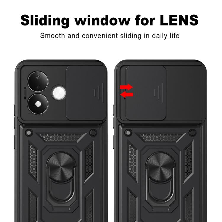 Sliding Camera Cover Design TPU+PC Phone Case, For Redmi Note 17 5G Global 169.7mm, For Redmi Note 17 Pro 5G Global 163.5mm, For Redmi 17 5G / 4G Global 170mm, For Redmi 17C 4G 171mm, For Redmi A7 Pro 4G / Poco C85x, For Redmi 15a 5G                   ...