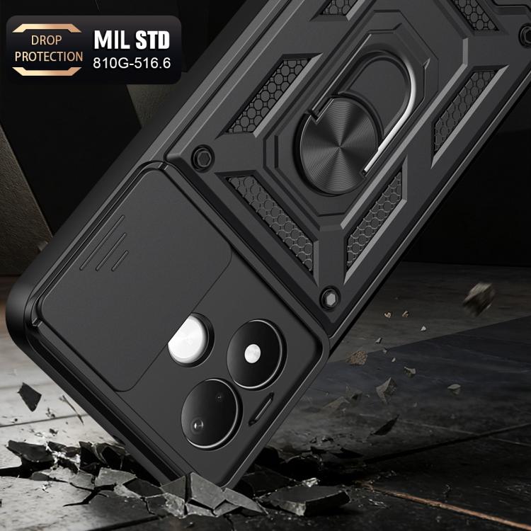 Sliding Camera Cover Design TPU+PC Phone Case, For Redmi Note 17 5G Global 169.7mm, For Redmi Note 17 Pro 5G Global 163.5mm, For Redmi 17 5G / 4G Global 170mm, For Redmi 17C 4G 171mm, For Redmi A7 Pro 4G / Poco C85x, For Redmi 15a 5G                   ...
