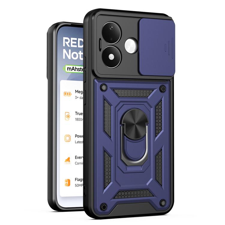 Sliding Camera Cover Design TPU+PC Phone Case, For Redmi Note 17 5G Global 169.7mm, For Redmi Note 17 Pro 5G Global 163.5mm, For Redmi 17 5G / 4G Global 170mm, For Redmi 17C 4G 171mm, For Redmi A7 Pro 4G / Poco C85x, For Redmi 15a 5G                   ...