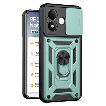 Sliding Camera Cover Design TPU+PC Phone Case, For Redmi Note 17 5G Global 169.7mm, For Redmi Note 17 Pro 5G Global 163.5mm, For Redmi 17 5G / 4G Global 170mm, For Redmi 17C 4G 171mm, For Redmi A7 Pro 4G / Poco C85x, For Redmi 15a 5G                   ...