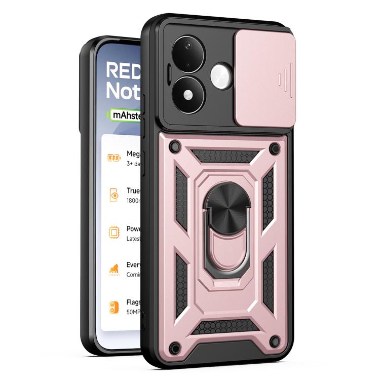 Sliding Camera Cover Design TPU+PC Phone Case, For Redmi Note 17 5G Global 169.7mm, For Redmi Note 17 Pro 5G Global 163.5mm, For Redmi 17 5G / 4G Global 170mm, For Redmi 17C 4G 171mm, For Redmi A7 Pro 4G / Poco C85x, For Redmi 15a 5G                   ...
