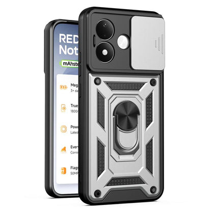 Sliding Camera Cover Design TPU+PC Phone Case, For Redmi Note 17 5G Global 169.7mm, For Redmi Note 17 Pro 5G Global 163.5mm, For Redmi 17 5G / 4G Global 170mm, For Redmi 17C 4G 171mm, For Redmi A7 Pro 4G / Poco C85x, For Redmi 15a 5G                   ...
