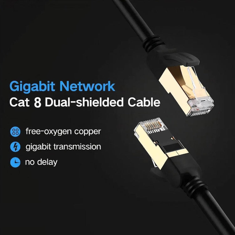 Gigabit Network Cat 8 Dual-shielded Cable, 1m, 2m, 3m, 8m, 10m, 30m