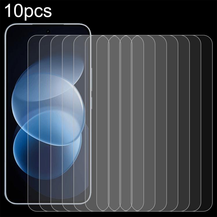 10 PCS/Pack 0.26mm 9H 2.5D Tempered Glass Film, No Fingerprint Unlock, For Redmi Note 17 5G / 4G Global, For Redmi Note 17 Pro+ 5G Global 163.4mm, For Redmi 17 5G / 4G Global 170mm, For Xiaomi 17T Pro 5G, For Xiaomi 15