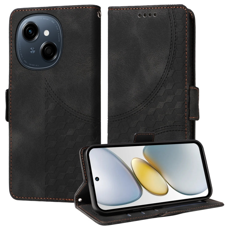 Embossed Rhombus Starry Leather Phone Case, For Tecno Camon 30S / Camon 30S Pro, For Tecno Spark 30 5G / Pova 6 Neo 5G, For Tecno Spark 30 Pro 4G, For Tecno Spark 30 4G, For Tecno Spark Go 1 / Pop 9 / Spark Go 2025, For Tecno Spark 30C                 ...