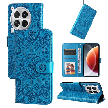 Embossed Sunflower Leather Phone Case, For Tecno Spark 40 5G / Spark Go 5G 2025, For Tecno Spark 40C, For Tecno Pova 7 Pro 5G, For Tecno Pova 7 5G, For Tecno Spark 40 Pro+ 4G, For Tecno Spark 40 Pro 4G, For Tecno Spark 40 4G, For Tecno Pova 7 Ultra 5G ...
