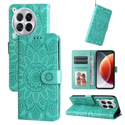 Embossed Sunflower Leather Phone Case, For Tecno Spark 40 5G / Spark Go 5G 2025, For Tecno Spark 40C, For Tecno Pova 7 Pro 5G, For Tecno Pova 7 5G, For Tecno Spark 40 Pro+ 4G, For Tecno Spark 40 Pro 4G, For Tecno Spark 40 4G, For Tecno Pova 7 Ultra 5G ...