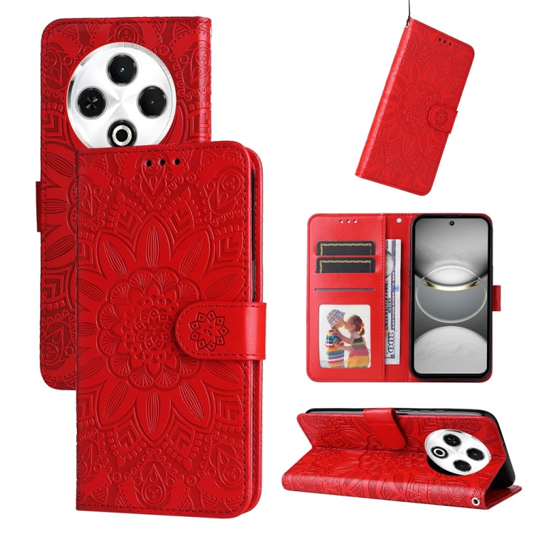 Embossed Sunflower Leather Phone Case, For Tecno Spark 40 5G / Spark Go 5G 2025, For Tecno Spark 40C, For Tecno Pova 7 Pro 5G, For Tecno Pova 7 5G, For Tecno Spark 40 Pro+ 4G, For Tecno Spark 40 Pro 4G, For Tecno Spark 40 4G, For Tecno Pova 7 Ultra 5G ...