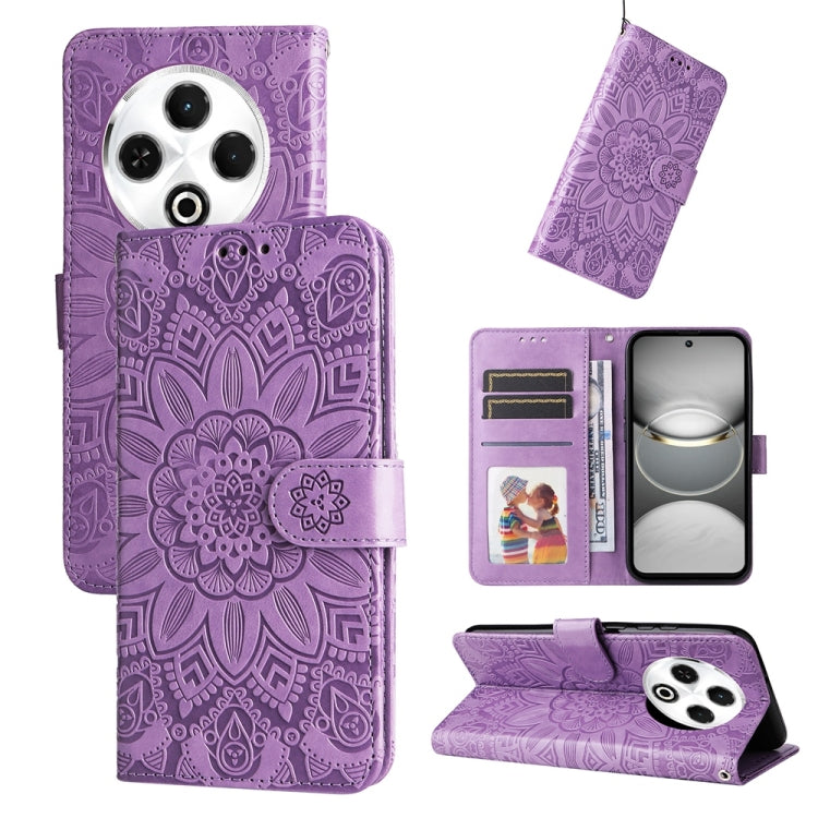 Embossed Sunflower Leather Phone Case, For Tecno Spark 40 5G / Spark Go 5G 2025, For Tecno Spark 40C, For Tecno Pova 7 Pro 5G, For Tecno Pova 7 5G, For Tecno Spark 40 Pro+ 4G, For Tecno Spark 40 Pro 4G, For Tecno Spark 40 4G, For Tecno Pova 7 Ultra 5G ...