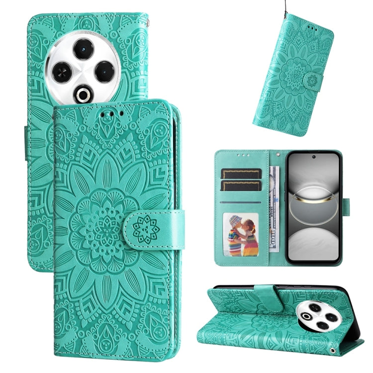 Embossed Sunflower Leather Phone Case, For Tecno Spark 40 5G / Spark Go 5G 2025, For Tecno Spark 40C, For Tecno Pova 7 Pro 5G, For Tecno Pova 7 5G, For Tecno Spark 40 Pro+ 4G, For Tecno Spark 40 Pro 4G, For Tecno Spark 40 4G, For Tecno Pova 7 Ultra 5G ...