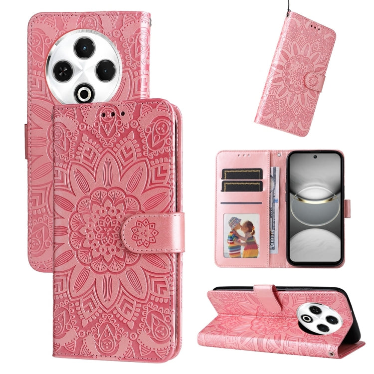 Embossed Sunflower Leather Phone Case, For Tecno Spark 40 5G / Spark Go 5G 2025, For Tecno Spark 40C, For Tecno Pova 7 Pro 5G, For Tecno Pova 7 5G, For Tecno Spark 40 Pro+ 4G, For Tecno Spark 40 Pro 4G, For Tecno Spark 40 4G, For Tecno Pova 7 Ultra 5G ...
