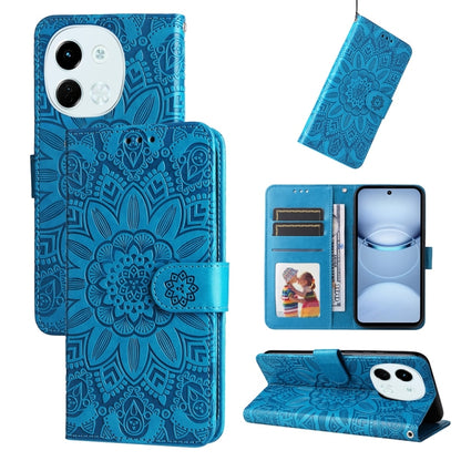 Embossed Sunflower Leather Phone Case, For Tecno Spark 40 5G / Spark Go 5G 2025, For Tecno Spark 40C, For Tecno Pova 7 Pro 5G, For Tecno Pova 7 5G, For Tecno Spark 40 Pro+ 4G, For Tecno Spark 40 Pro 4G, For Tecno Spark 40 4G, For Tecno Pova 7 Ultra 5G ...