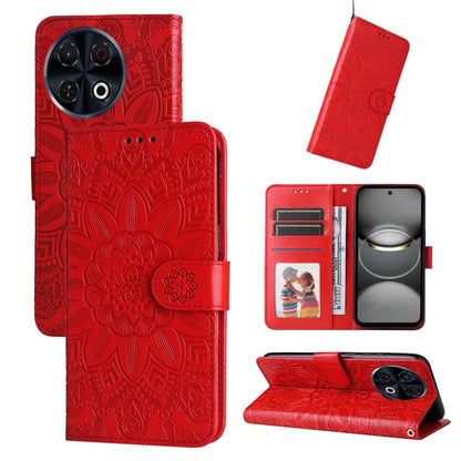Embossed Sunflower Leather Phone Case, For Tecno Spark 40 5G / Spark Go 5G 2025, For Tecno Spark 40C, For Tecno Pova 7 Pro 5G, For Tecno Pova 7 5G, For Tecno Spark 40 Pro+ 4G, For Tecno Spark 40 Pro 4G, For Tecno Spark 40 4G, For Tecno Pova 7 Ultra 5G ...