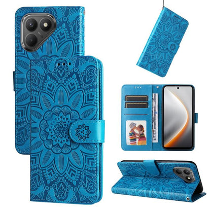 Embossed Sunflower Leather Phone Case, For Tecno Spark 40 5G / Spark Go 5G 2025, For Tecno Spark 40C, For Tecno Pova 7 Pro 5G, For Tecno Pova 7 5G, For Tecno Spark 40 Pro+ 4G, For Tecno Spark 40 Pro 4G, For Tecno Spark 40 4G, For Tecno Pova 7 Ultra 5G ...