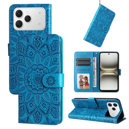Embossed Sunflower Leather Phone Case, For Tecno Spark 40 5G / Spark Go 5G 2025, For Tecno Spark 40C, For Tecno Pova 7 Pro 5G, For Tecno Pova 7 5G, For Tecno Spark 40 Pro+ 4G, For Tecno Spark 40 Pro 4G, For Tecno Spark 40 4G, For Tecno Pova 7 Ultra 5G ...