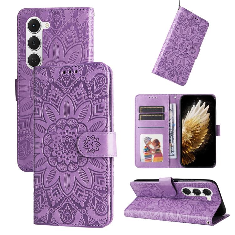 Embossed Sunflower Leather Phone Case, For Tecno Spark 40 5G / Spark Go 5G 2025, For Tecno Spark 40C, For Tecno Pova 7 Pro 5G, For Tecno Pova 7 5G, For Tecno Spark 40 Pro+ 4G, For Tecno Spark 40 Pro 4G, For Tecno Spark 40 4G, For Tecno Pova 7 Ultra 5G ...
