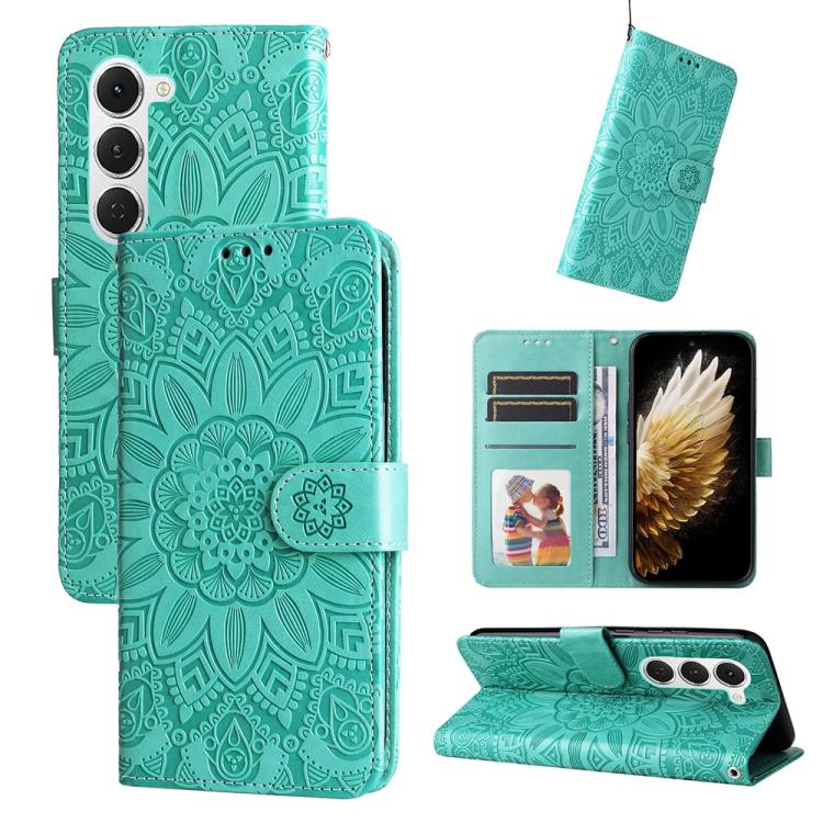 Embossed Sunflower Leather Phone Case, For Tecno Spark 40 5G / Spark Go 5G 2025, For Tecno Spark 40C, For Tecno Pova 7 Pro 5G, For Tecno Pova 7 5G, For Tecno Spark 40 Pro+ 4G, For Tecno Spark 40 Pro 4G, For Tecno Spark 40 4G, For Tecno Pova 7 Ultra 5G ...