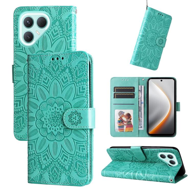 Embossed Sunflower Leather Phone Case, For Tecno Spark 40 5G / Spark Go 5G 2025, For Tecno Spark 40C, For Tecno Pova 7 Pro 5G, For Tecno Pova 7 5G, For Tecno Spark 40 Pro+ 4G, For Tecno Spark 40 Pro 4G, For Tecno Spark 40 4G, For Tecno Pova 7 Ultra 5G ...