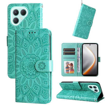 Embossed Sunflower Leather Phone Case, For Tecno Spark 40 5G / Spark Go 5G 2025, For Tecno Spark 40C, For Tecno Pova 7 Pro 5G, For Tecno Pova 7 5G, For Tecno Spark 40 Pro+ 4G, For Tecno Spark 40 Pro 4G, For Tecno Spark 40 4G, For Tecno Pova 7 Ultra 5G ...