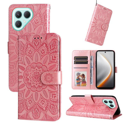 Embossed Sunflower Leather Phone Case, For Tecno Spark 40 5G / Spark Go 5G 2025, For Tecno Spark 40C, For Tecno Pova 7 Pro 5G, For Tecno Pova 7 5G, For Tecno Spark 40 Pro+ 4G, For Tecno Spark 40 Pro 4G, For Tecno Spark 40 4G, For Tecno Pova 7 Ultra 5G ...