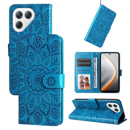 Embossed Sunflower Leather Phone Case, For Tecno Spark 40 5G / Spark Go 5G 2025, For Tecno Spark 40C, For Tecno Pova 7 Pro 5G, For Tecno Pova 7 5G, For Tecno Spark 40 Pro+ 4G, For Tecno Spark 40 Pro 4G, For Tecno Spark 40 4G, For Tecno Pova 7 Ultra 5G ...