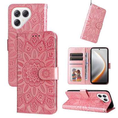 Embossed Sunflower Leather Phone Case, For Tecno Spark 40 5G / Spark Go 5G 2025, For Tecno Spark 40C, For Tecno Pova 7 Pro 5G, For Tecno Pova 7 5G, For Tecno Spark 40 Pro+ 4G, For Tecno Spark 40 Pro 4G, For Tecno Spark 40 4G, For Tecno Pova 7 Ultra 5G ...