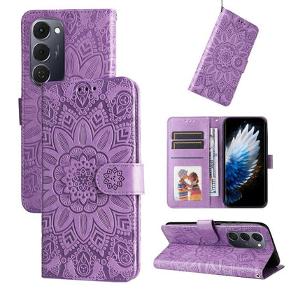 Embossed Sunflower Leather Phone Case, For Tecno Spark 40 5G / Spark Go 5G 2025, For Tecno Spark 40C, For Tecno Pova 7 Pro 5G, For Tecno Pova 7 5G, For Tecno Spark 40 Pro+ 4G, For Tecno Spark 40 Pro 4G, For Tecno Spark 40 4G, For Tecno Pova 7 Ultra 5G ...