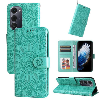 Embossed Sunflower Leather Phone Case, For Tecno Spark 40 5G / Spark Go 5G 2025, For Tecno Spark 40C, For Tecno Pova 7 Pro 5G, For Tecno Pova 7 5G, For Tecno Spark 40 Pro+ 4G, For Tecno Spark 40 Pro 4G, For Tecno Spark 40 4G, For Tecno Pova 7 Ultra 5G ...